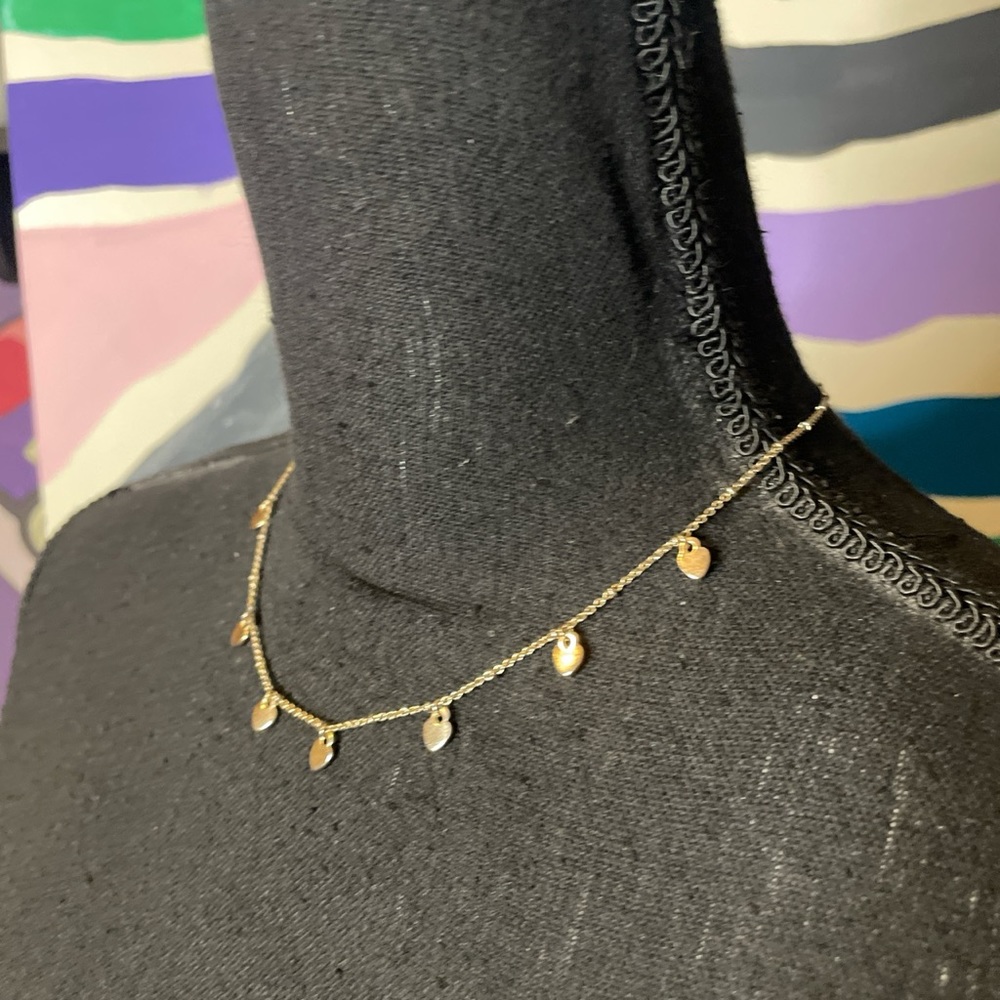 Short Heart Gold Necklace
